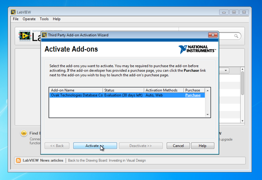 free activation labview code LabVIEW Integration Python Toolkit Activation of